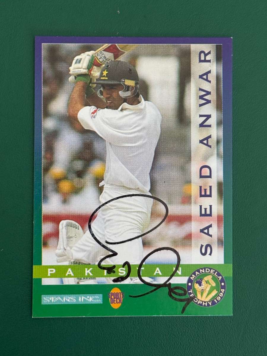 Cricket Card - *SIGNED* Saeed Anwar 1994 Sports Deck Cricket Card