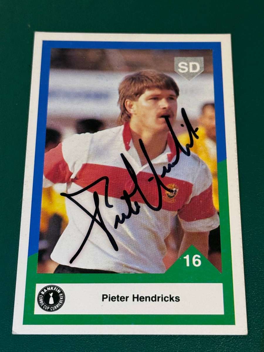 Rugby Card - *SIGNED* Pieter Hendriks 1992 Sports Deck Rugby Card