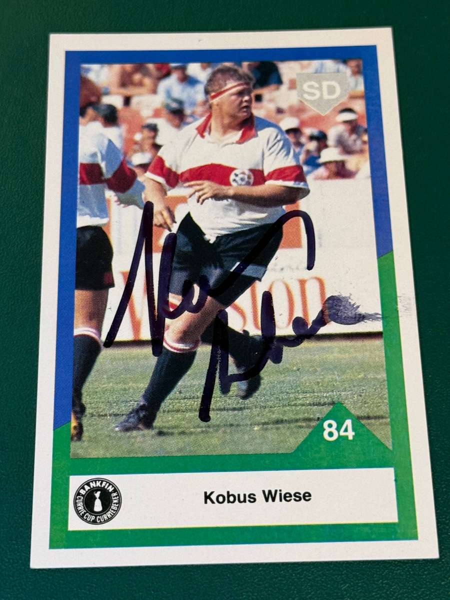 Rugby Card - *SIGNED* Kobus Wiese 1992 Sports Deck Rugby Card