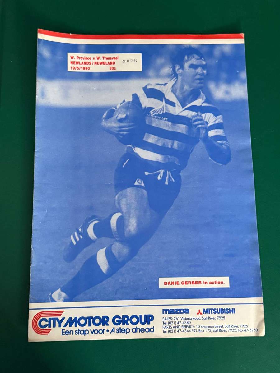 Rugby Programme -  Western-Province vs Western-Transvaal 19/05/1990