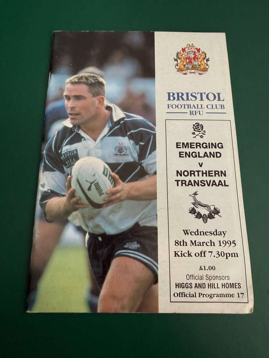Rugby Programme - Emerging England vs Northern-Transvaal 08/03/1995