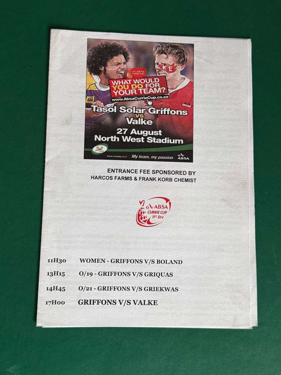 Rugby Programme - 5 * Rugby Programmes 2011