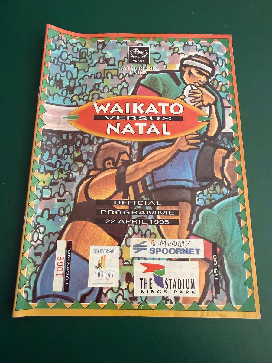 Rugby Programme/Guide - Natal vs Waikato 22/04/1995