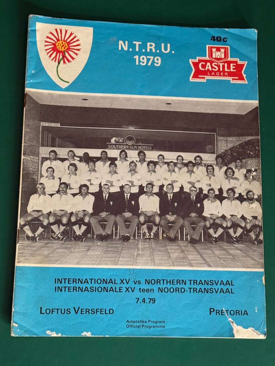 Rugby Programme - *TOUR* Northern-Transvaal vs International XV 07/04/1979