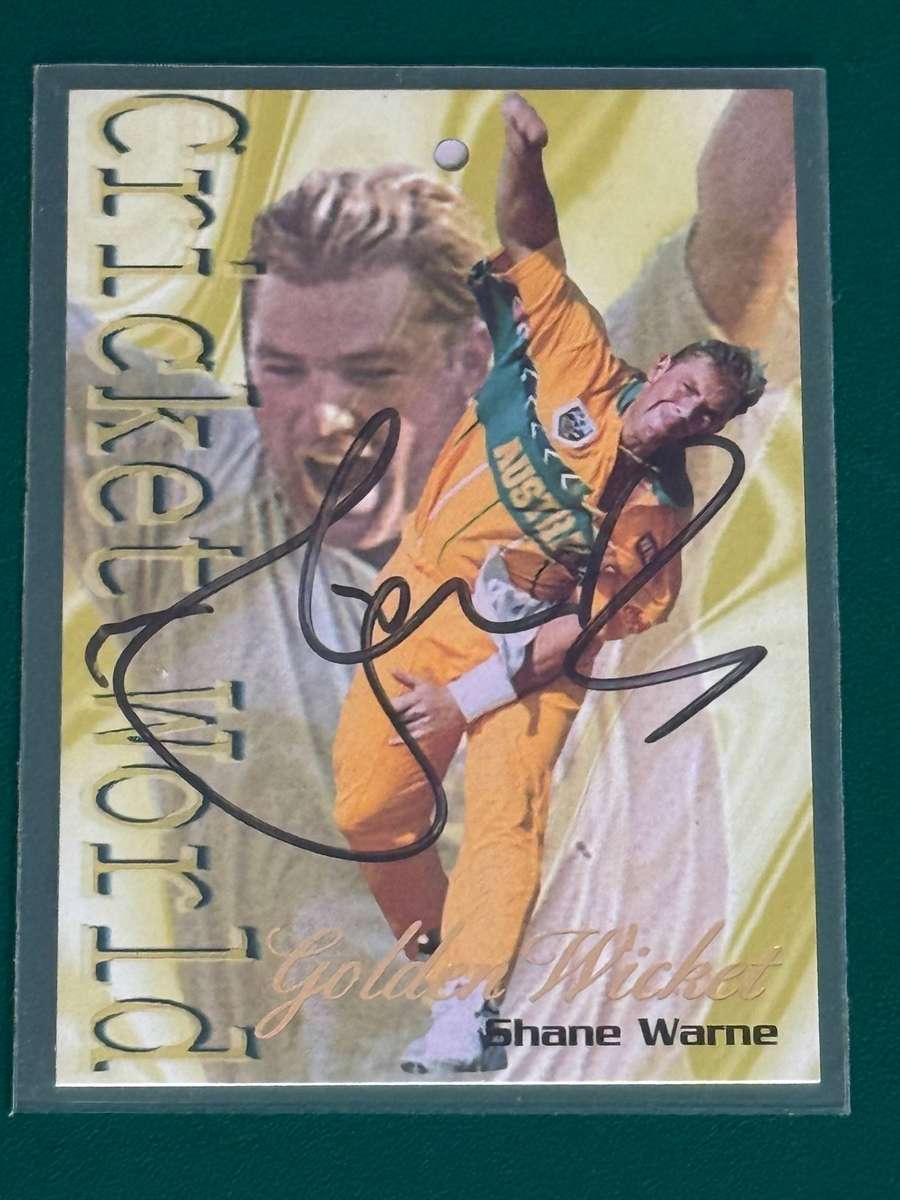 Cricket Card - *SIGNED* Shane Warne Golden Wicket 1996 Sports Deck Cricket Card