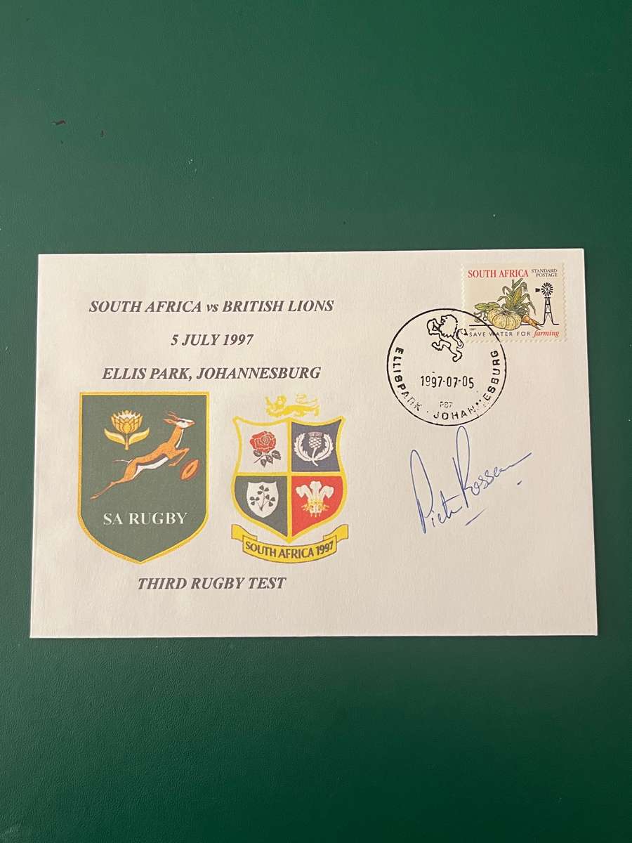 Rugby - FDC/First Day Cover South-Africa vs British Lions 5/07/1997