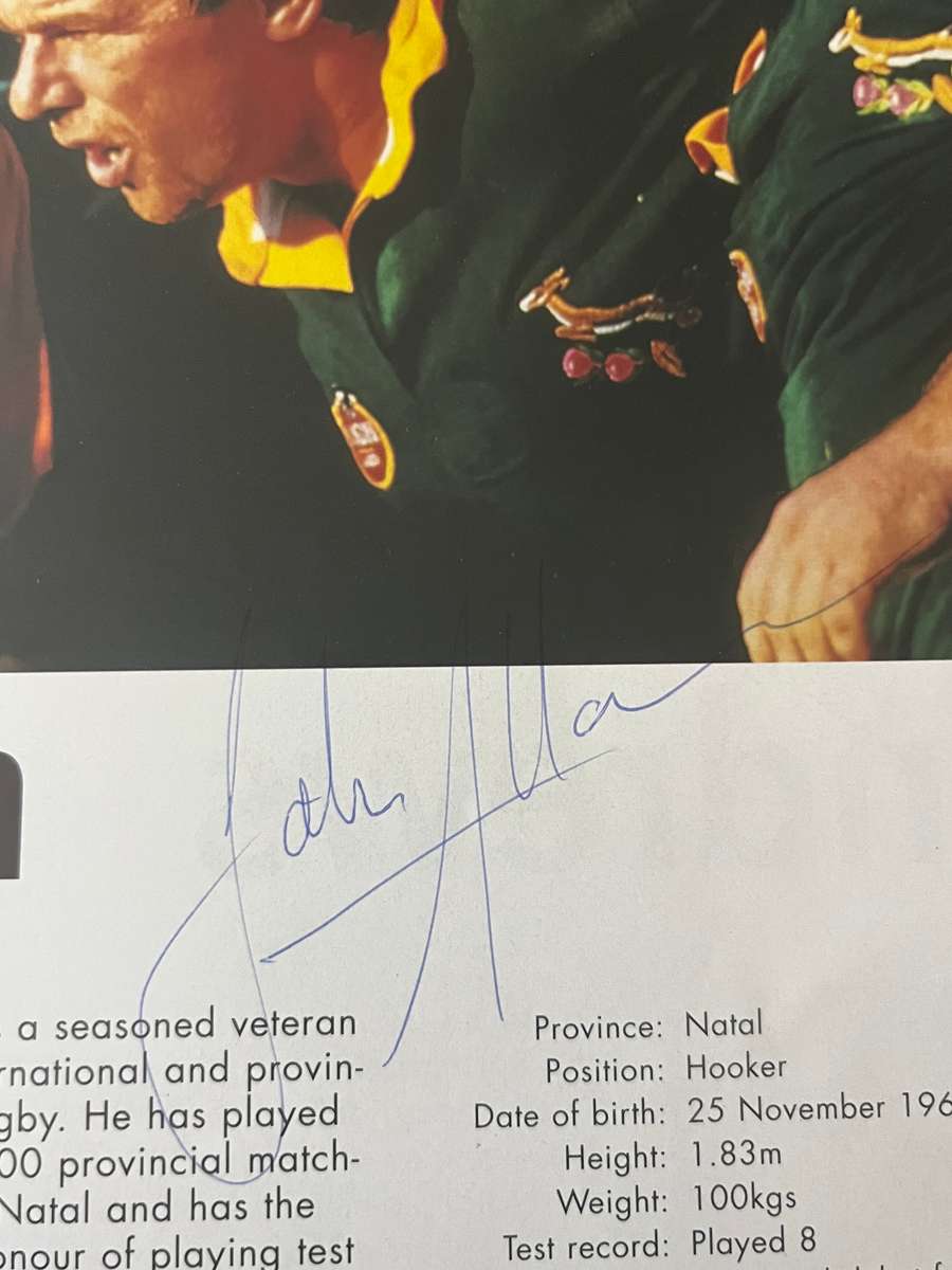 Rugby Signature - *SIGNED* John Allan