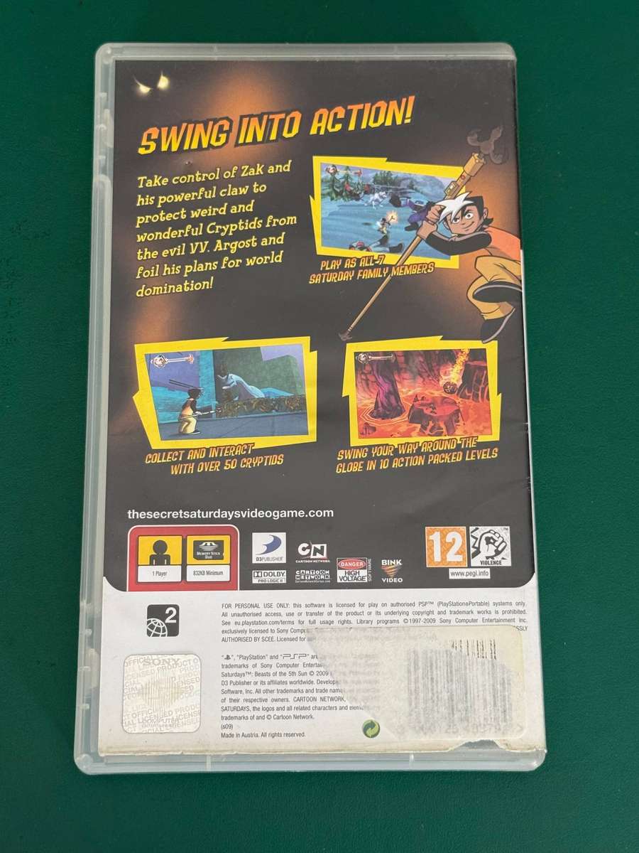 Sony PSP - The Secret Saturdays : Beasts of the 5th sun.