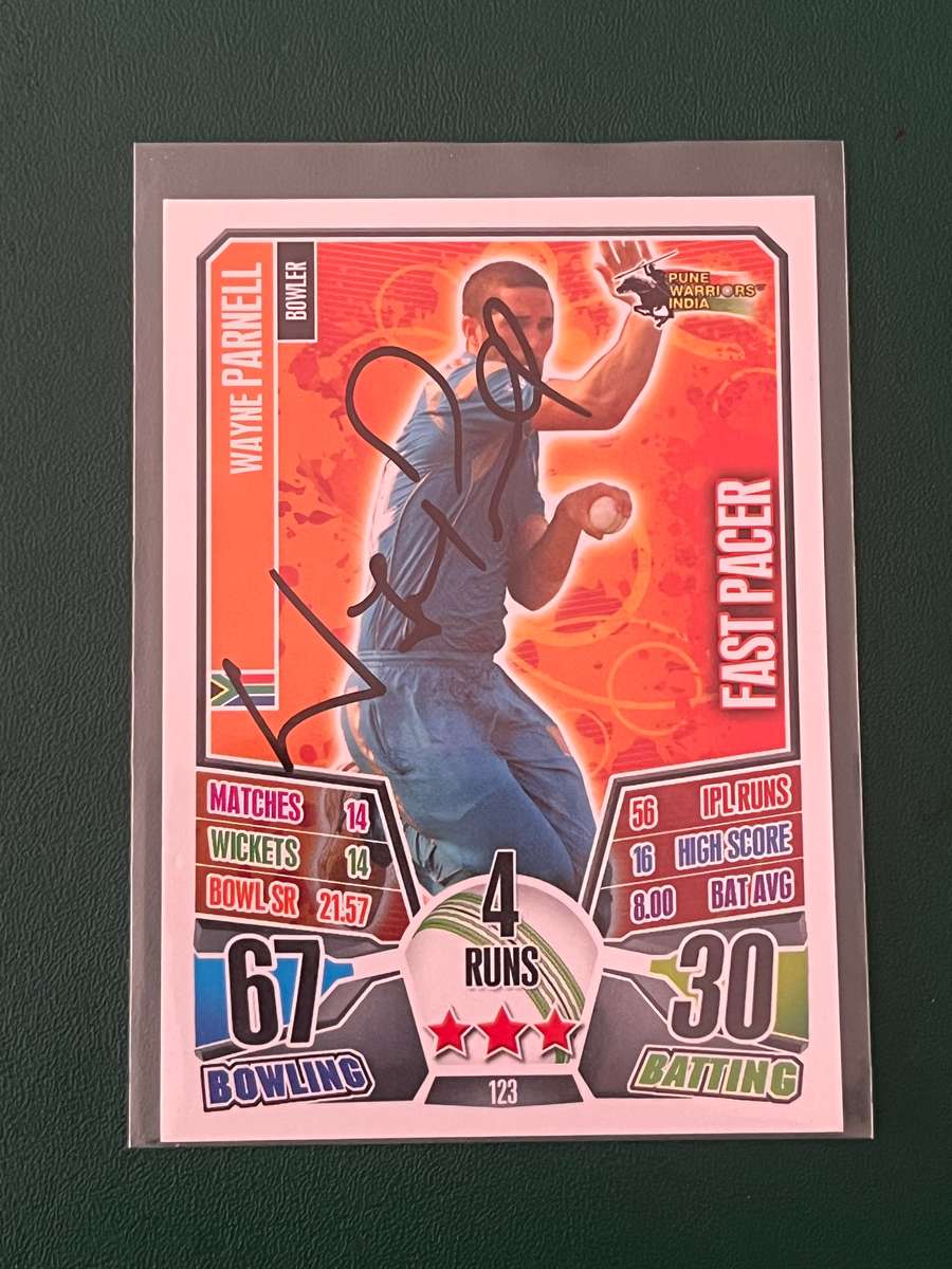 Cricket Card - *SIGNED* Wayne Parnell Cricket Attax Cricket Card