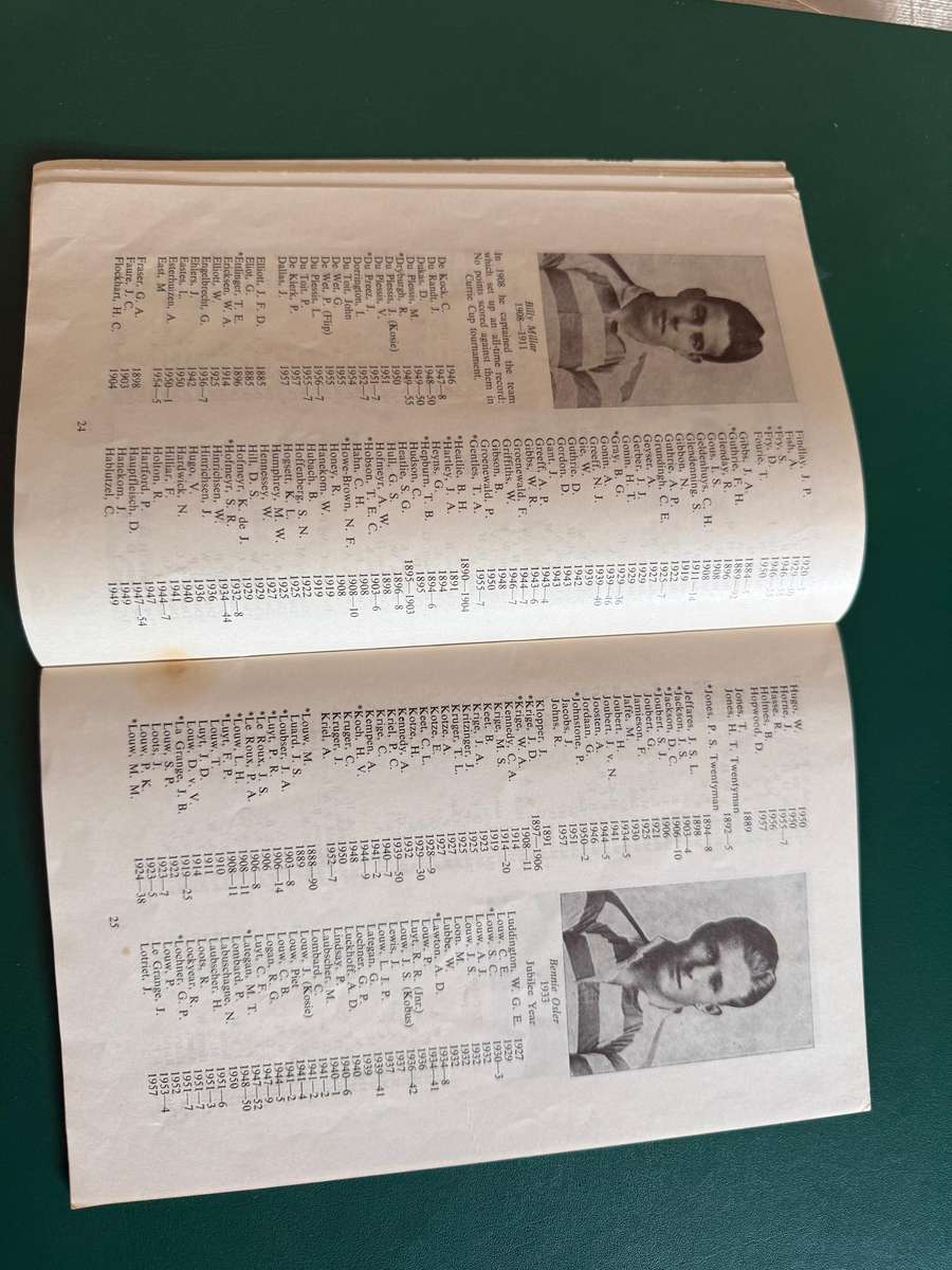 Rugby Programme - *WP 75 year Anniversary* Western-Province vs Natal 01/09/1958