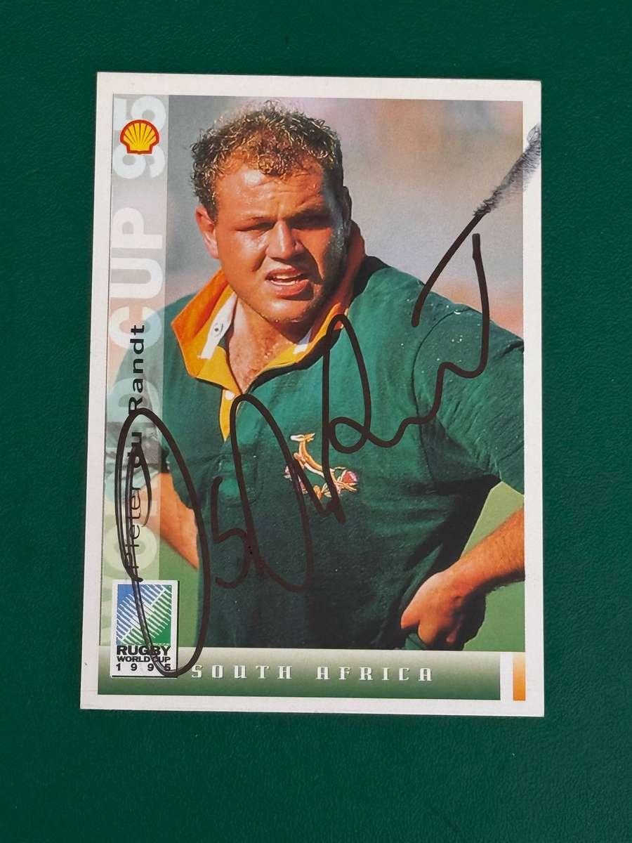Rugby Card - *SIGNED* Os du Randt 1995 Sports Deck Rugby Card