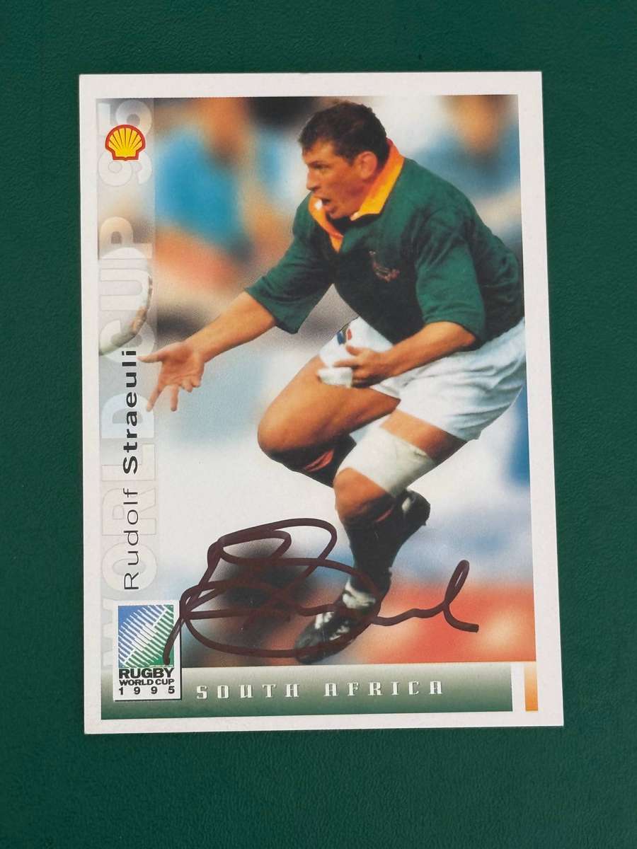 Rugby Card - *SIGNED* Rudolf Streauli 1995 Sports Deck Rugby Card