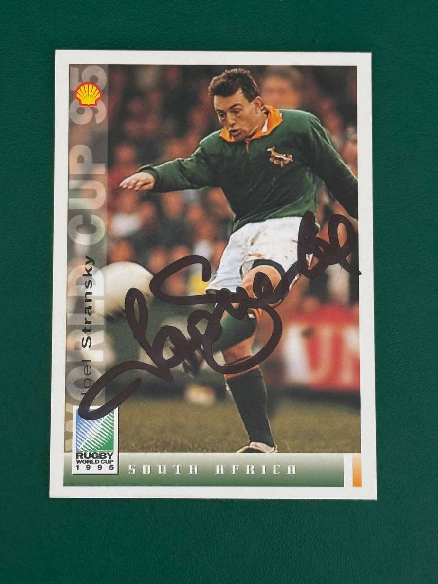 Rugby Card - *SIGNED* Joel Stransky 1995 Sports Deck Rugby Card