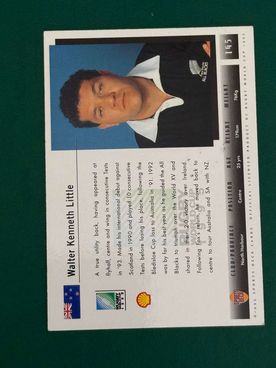 Rugby Card - *SIGNED* Walter Little 1995 Sports Deck Rugby Card