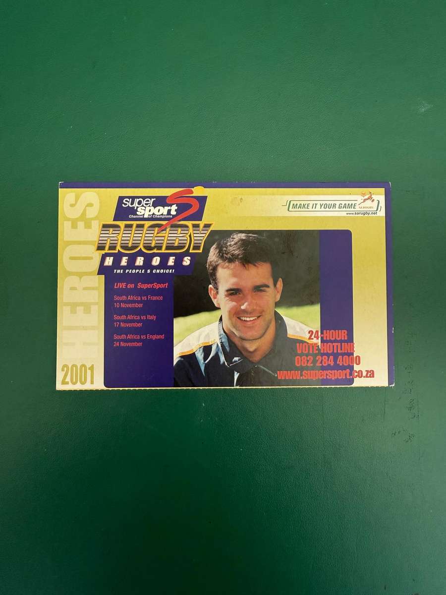 Rugby Card - Neil de Kock 2001 Total/Cardies Rugby Card