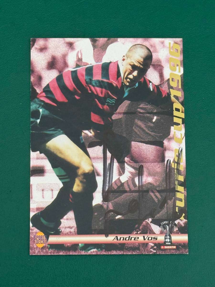 Rugby Card - *SIGNED* Andre Vos 1996 Sports Deck Rugby Card