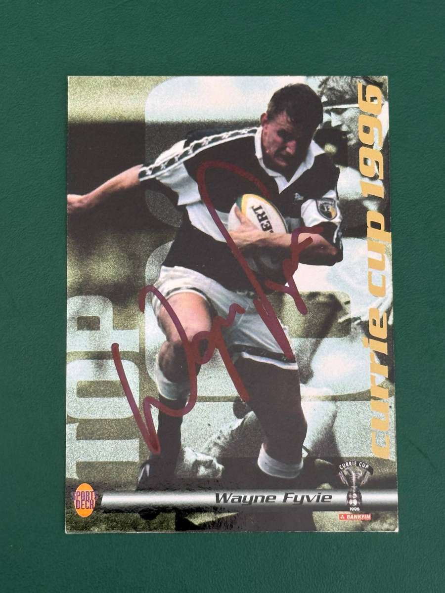 Rugby Card - *SIGNED* Wayne Fyvie 1996 Sports Deck Rugby Card