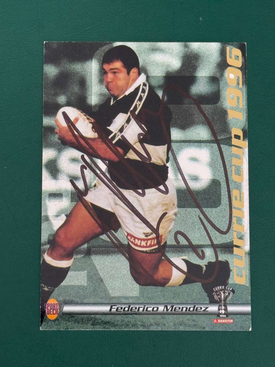 Rugby Card - *SIGNED* Federico Mendez 1996 Sports Deck Rugby Card