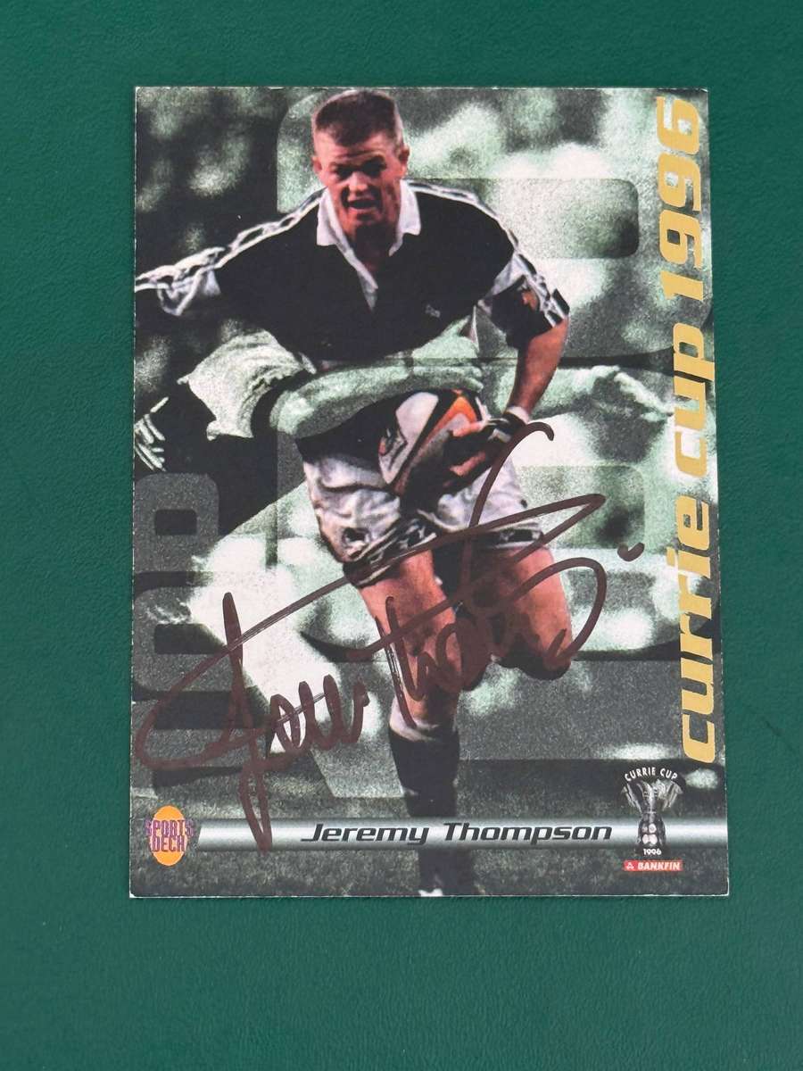 Rugby Card - *SIGNED* Jeremy Thompson 1996 Sports Deck Rugby Card