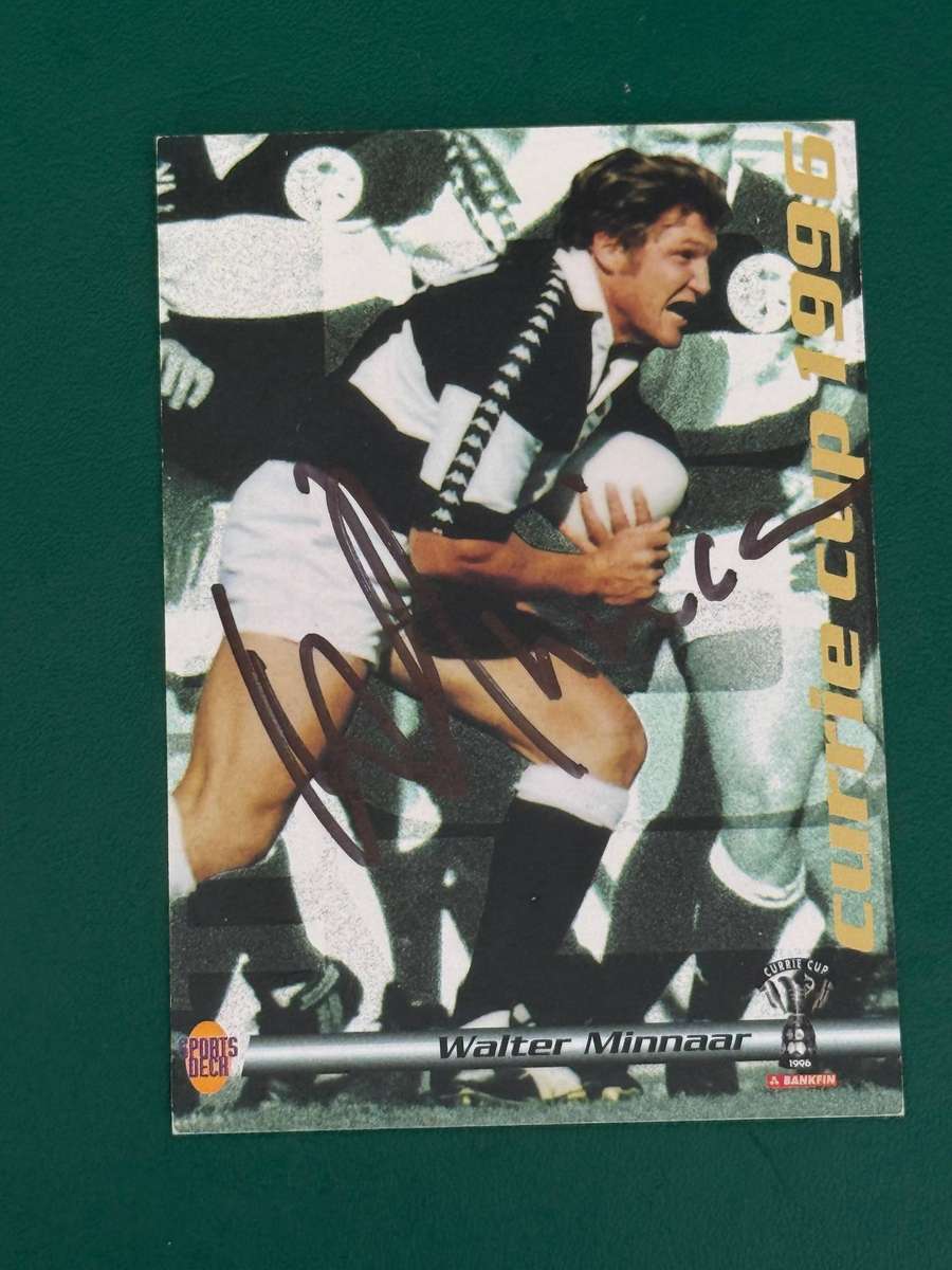 Rugby Card - *SIGNED* Walter Minnaar 1996 Sports Deck Rugby Card