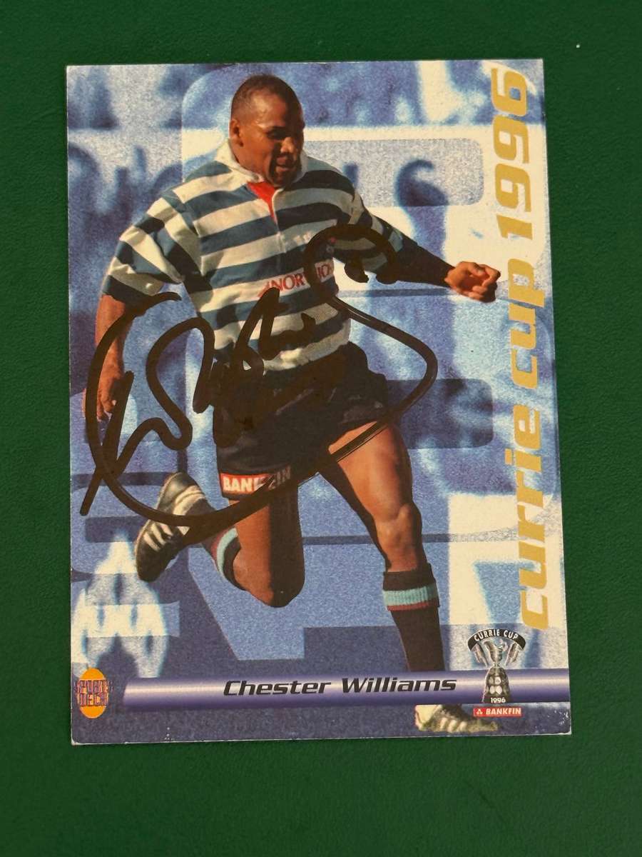 Rugby Card - *SIGNED* Chester Williams 1996 Sports Deck Rugby Card