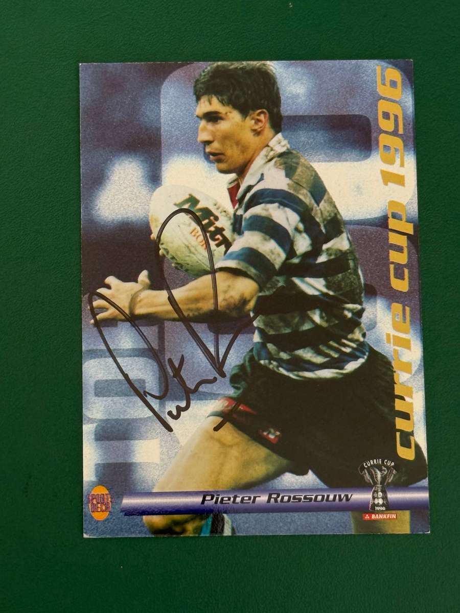 Rugby Card - *SIGNED* Pieter Rossouw 1996 Sports Deck Rugby Card