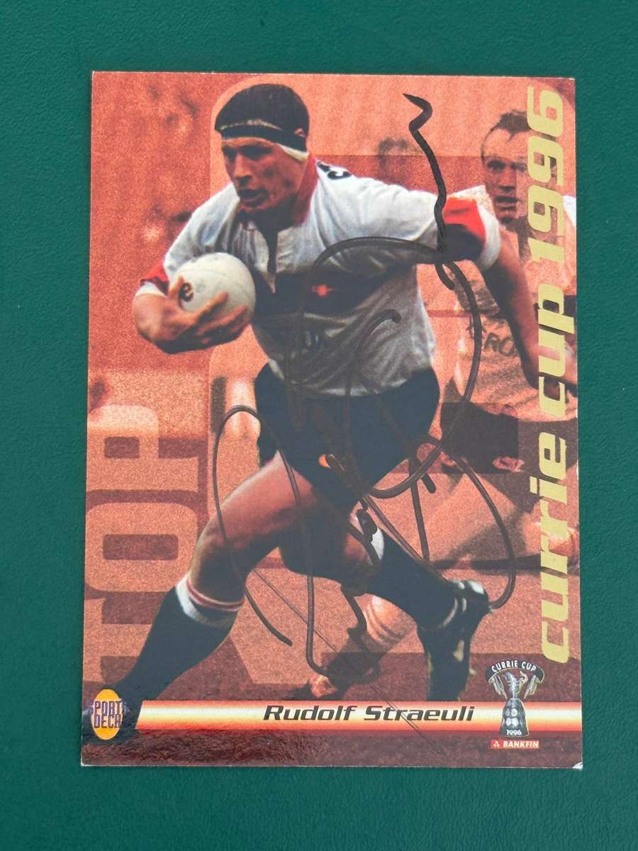 Rugby Card - *SIGNED* Rudolf Straeuli 1996 Sports Deck Rugby Card