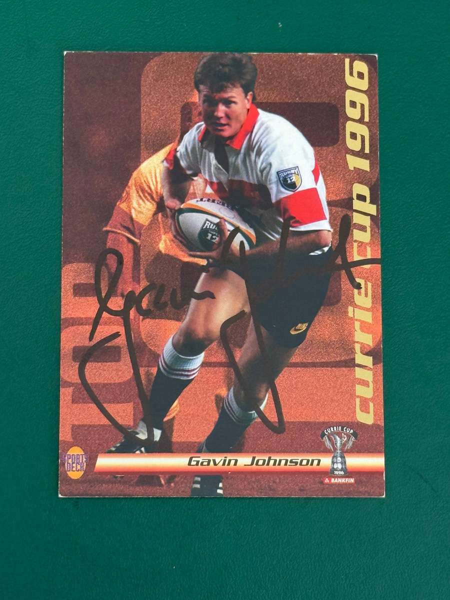 Rugby Card - *SIGNED* Gavin Johnson 1996 Sports Deck Rugby Card