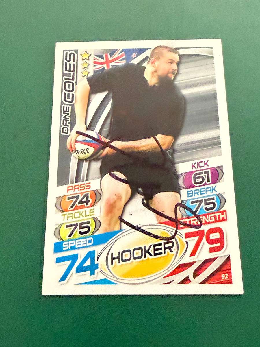 Rugby Card - *SIGNED Dane Coles 2015 Topps Rugby Attax Rugby Card
