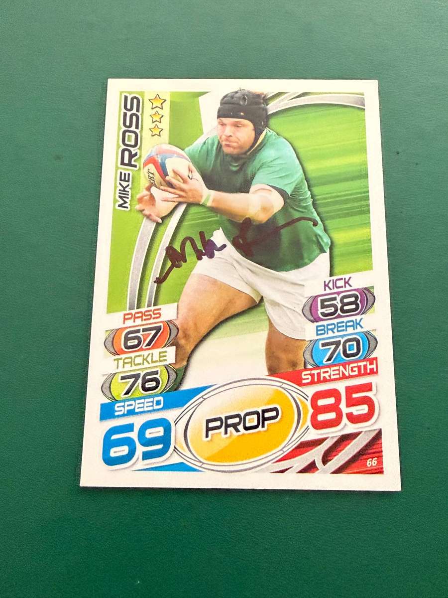 Rugby Card - *SIGNED Mike Ross 2015 Topps Rugby Attax Rugby Card