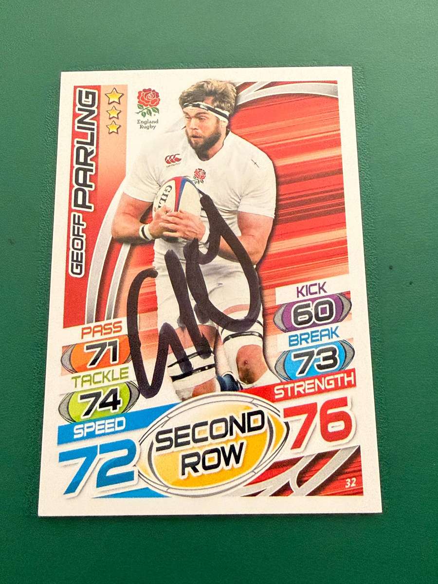 Rugby Card - *SIGNED Geoff Parling 2015 Topps Rugby Attax Rugby Card