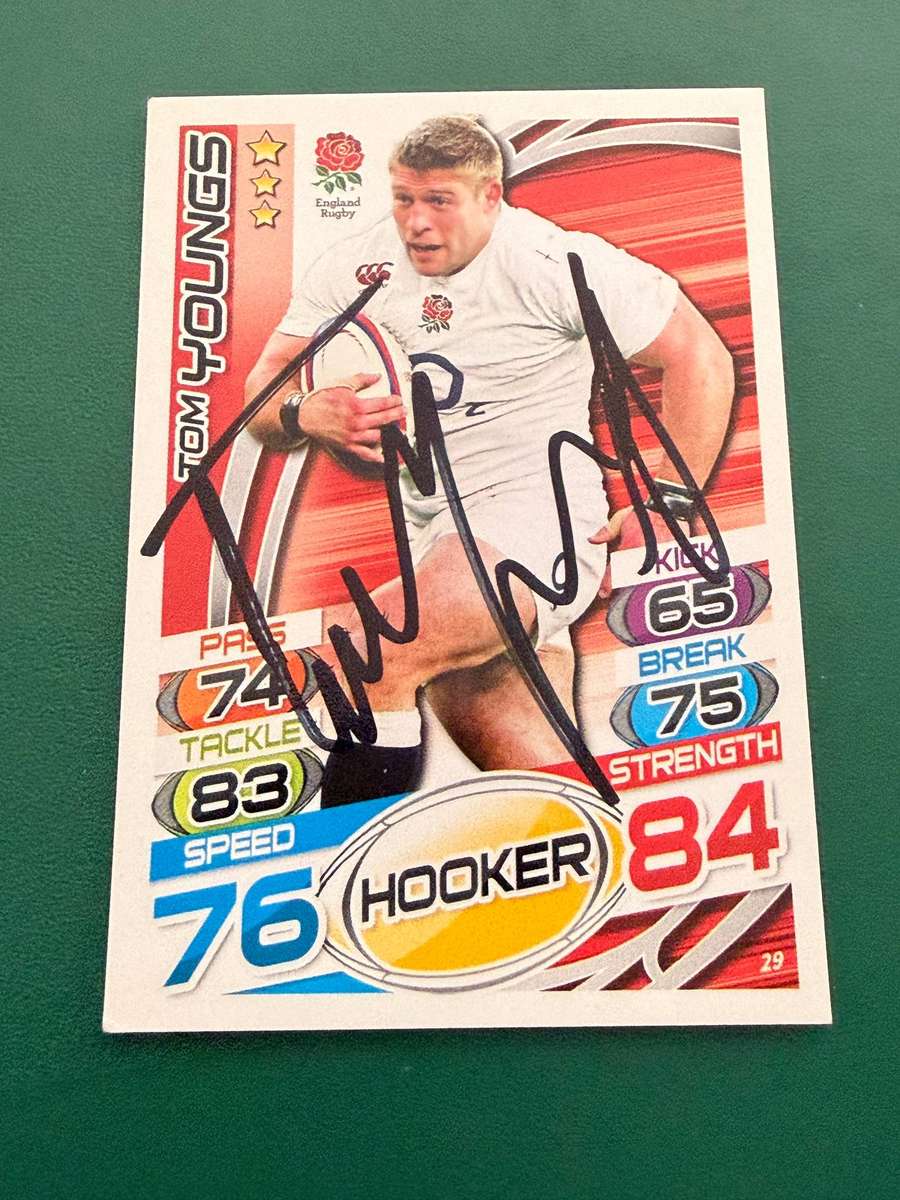 Rugby Card - *SIGNED Tom Youngs 2015 Topps Rugby Attax Rugby Card