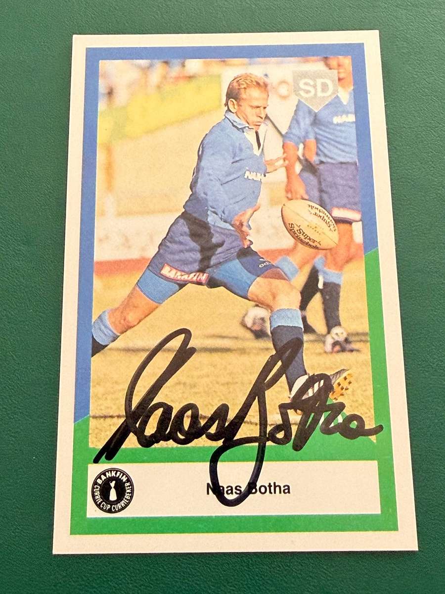 Rugby Card - *SIGNED* Naas Botha 1992 Sports Deck Rugby Card