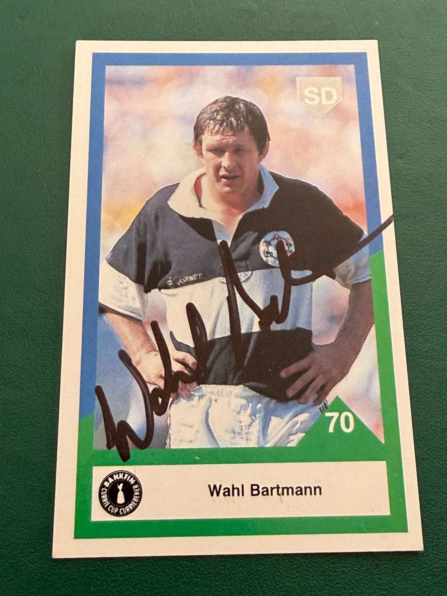 Rugby Card - *SIGNED* Wahl Bartmann 1992 Sports Deck Rugby Card