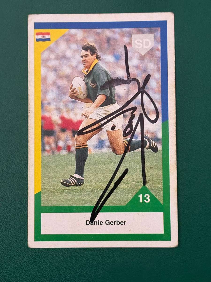 Rugby Card - *SIGNED* Danie Gerber 1992 Sports Deck Rugby Card