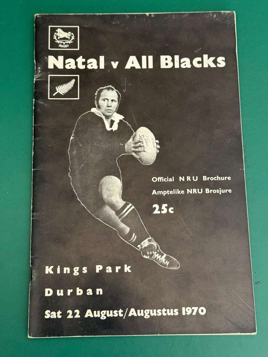 Rugby Programme - *SIGNED by 28* *TOUR* Natal vs New-Zealand All Blacks 22/08/1970