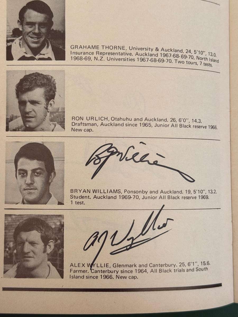 Rugby Programme - *SIGNED by 28* *TOUR* Natal vs New-Zealand All Blacks 22/08/1970
