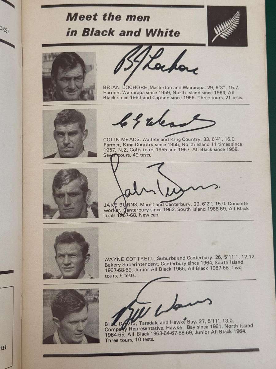 Rugby Programme - *SIGNED by 28* *TOUR* Natal vs New-Zealand All Blacks 22/08/1970