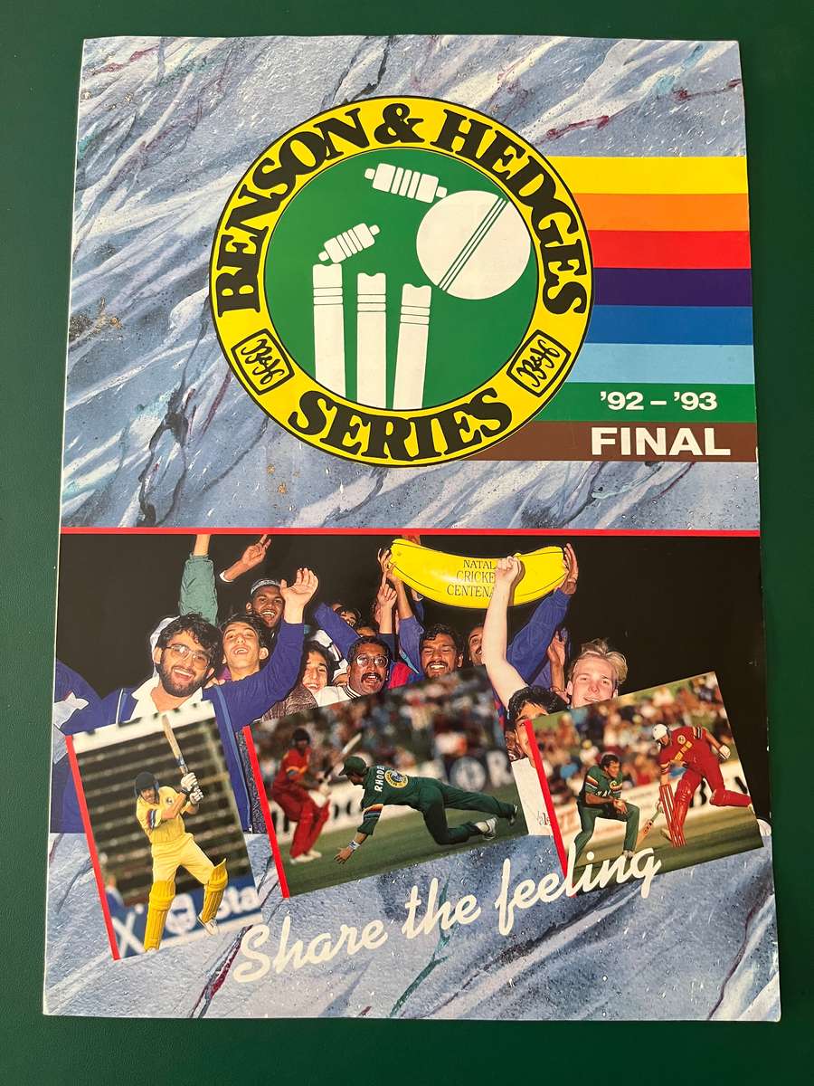 Cricket Programme - *FINAL* 1992/1993 Benson and Hedges Night Series Transvaal vs Natal