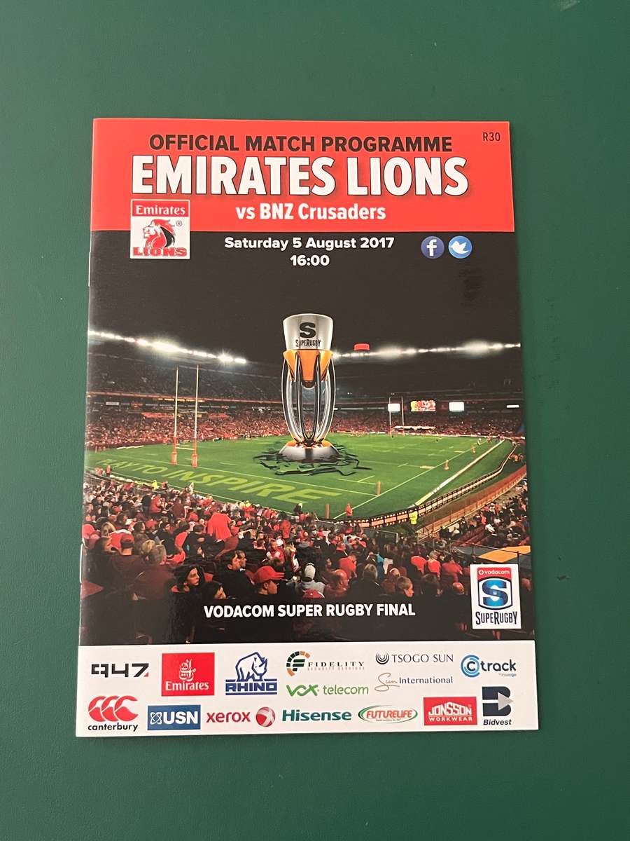 Rugby Programme - *Super Rugby FINAL* Lions vs Crusaders 05/08/2017
