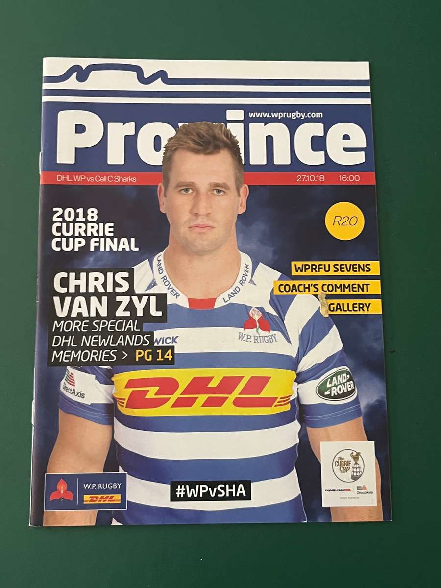 Rugby Programme - *FINAL* Currie Cup Western-Province vs Sharks 27/10/2018