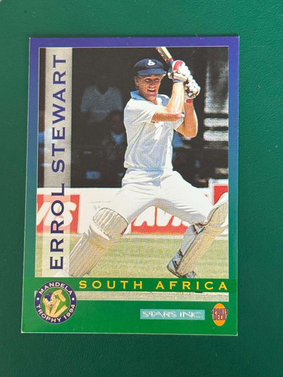 Cricket Card - Errol Stewart 1994 Sports Deck Cricket Card