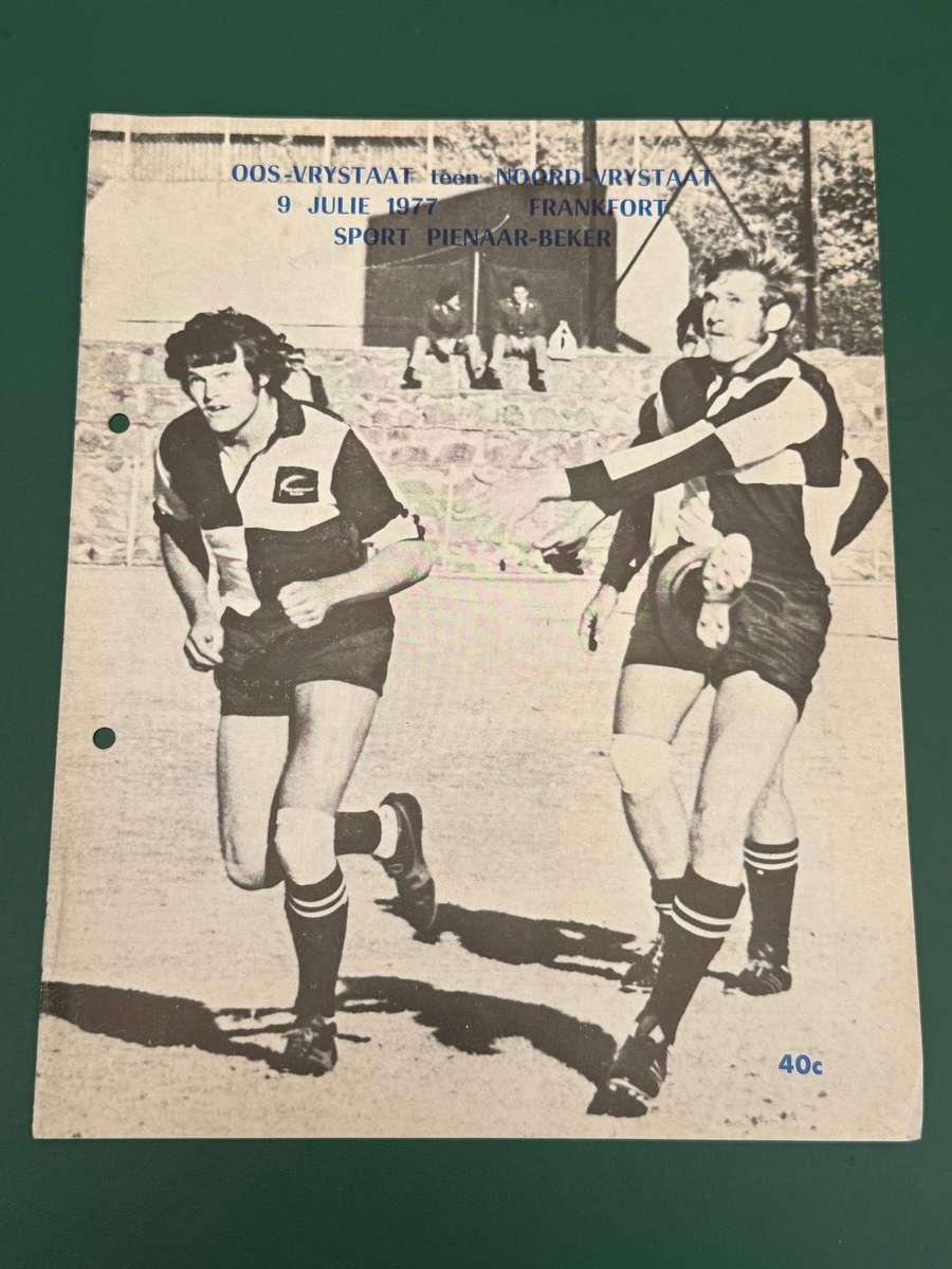Rugby Programme - Eastern Free State vs Northern Free State 09/07/1977 (Frankfort)