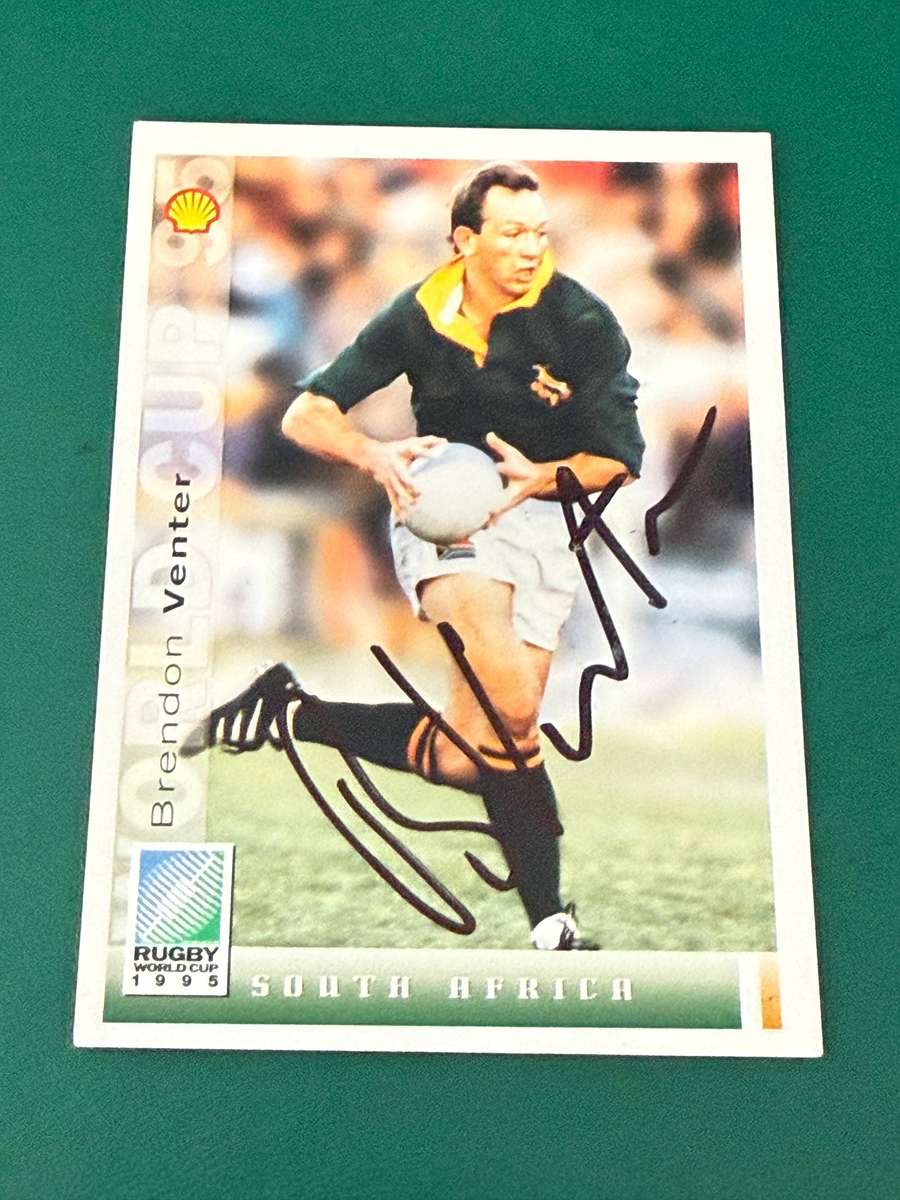 Rugby Card - *SIGNED* Brendan Venter 1995 Sports Deck Rugby Card