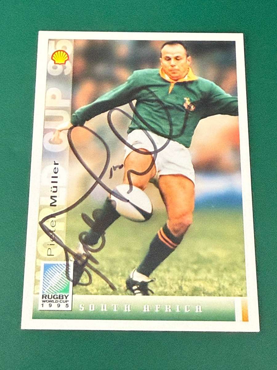 Rugby Card - *SIGNED* Pieter Muller 1995 Sports Deck Rugby Card