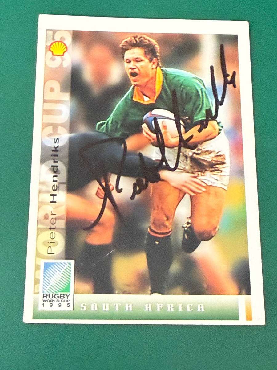 Rugby Card - *SIGNED* Pieter Hendriks 1995 Sports Deck Rugby Card