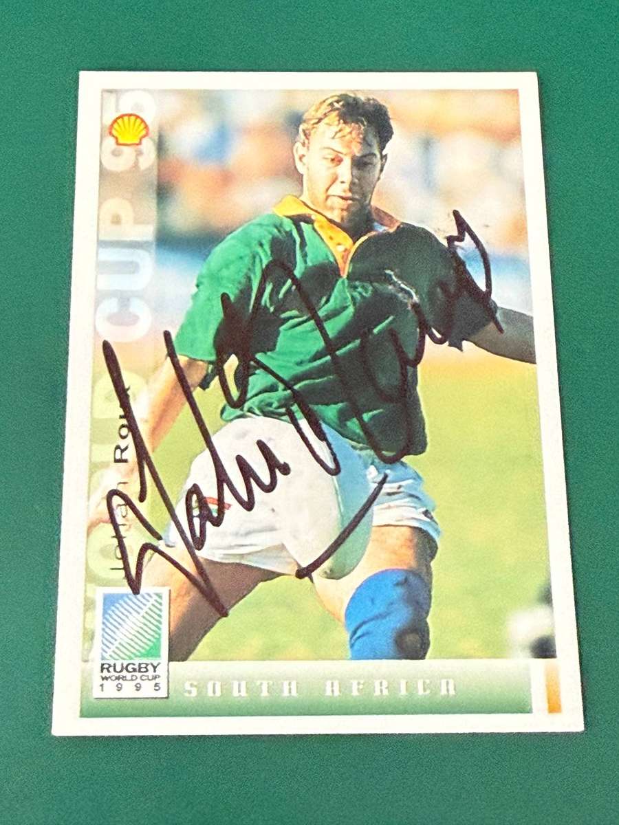 Rugby Card - *SIGNED* Johan Roux 1995 Sports Deck Rugby Card