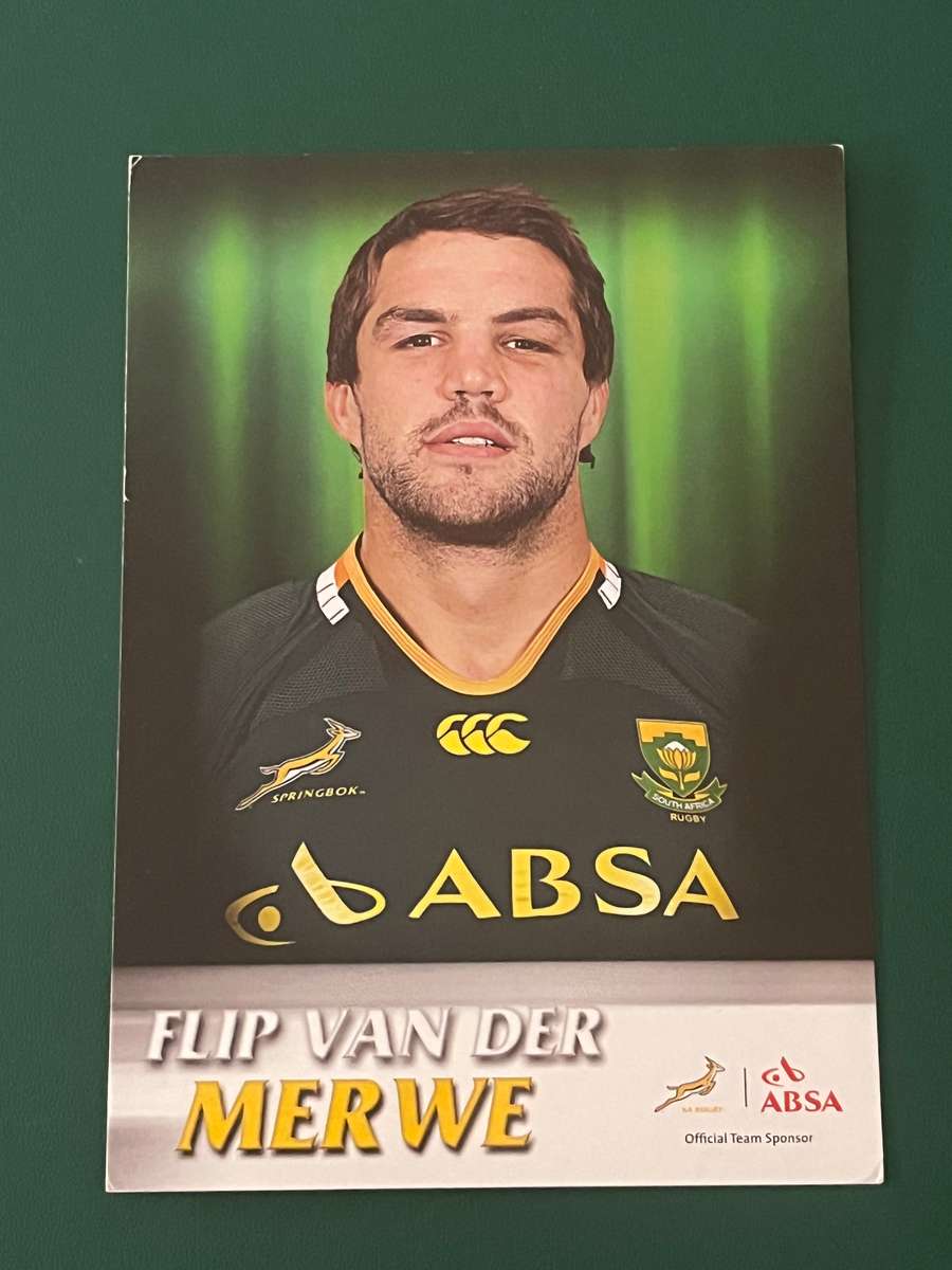 Rugby Card - 2009 Flip van der Merwe Absa Rugby Card