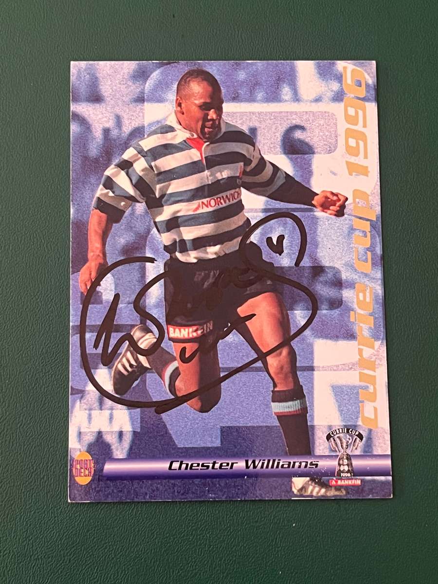 Rugby Card - *SIGNED* Chester Williams 1996 Sports Deck Rugby Card