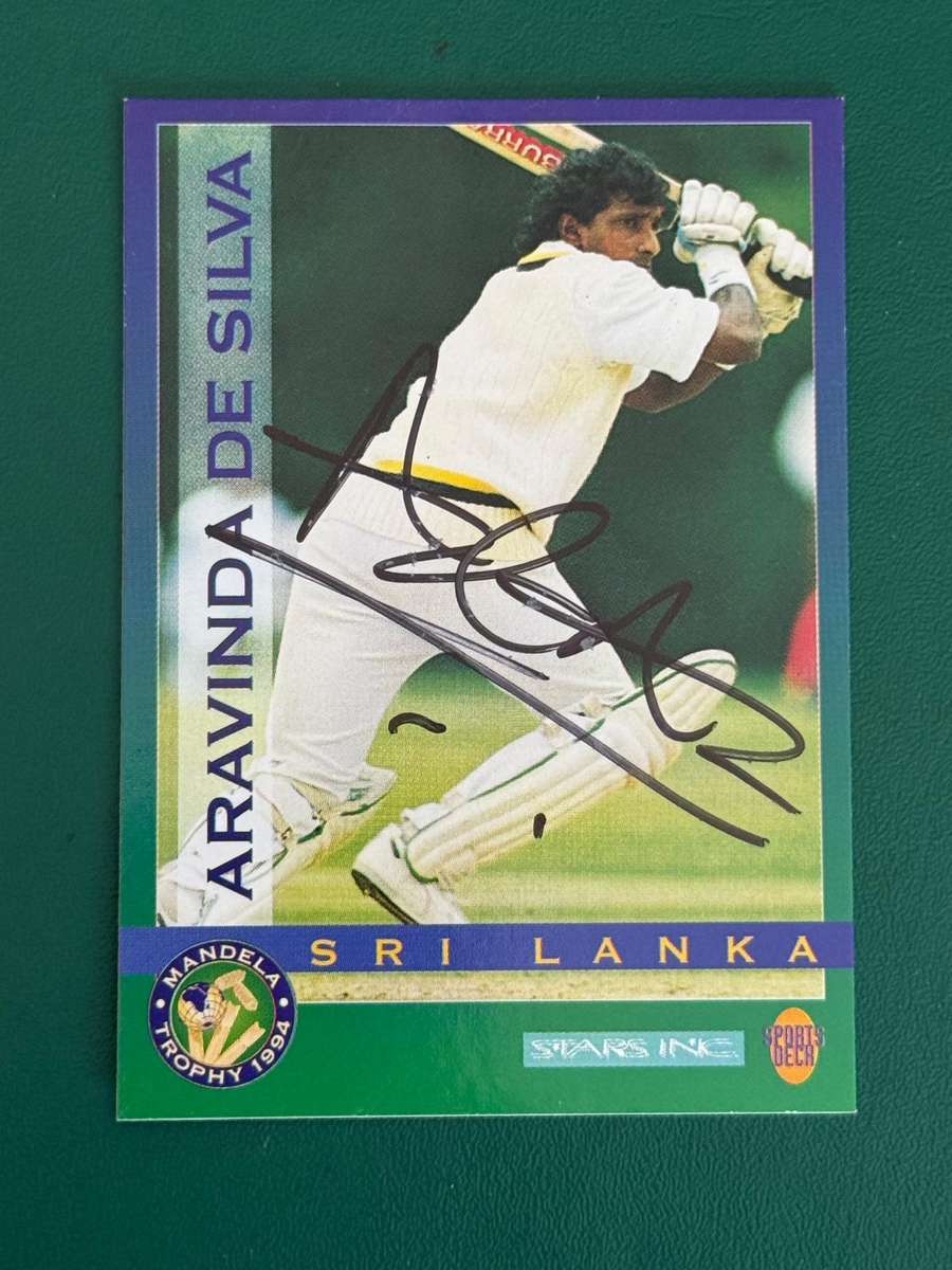 Cricket Card - *SIGNED* Aravinda de Silva 1994 Sports Deck Cricket Card